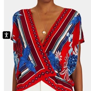 NWT Farm Rio Macaw Scarf Blouse M
